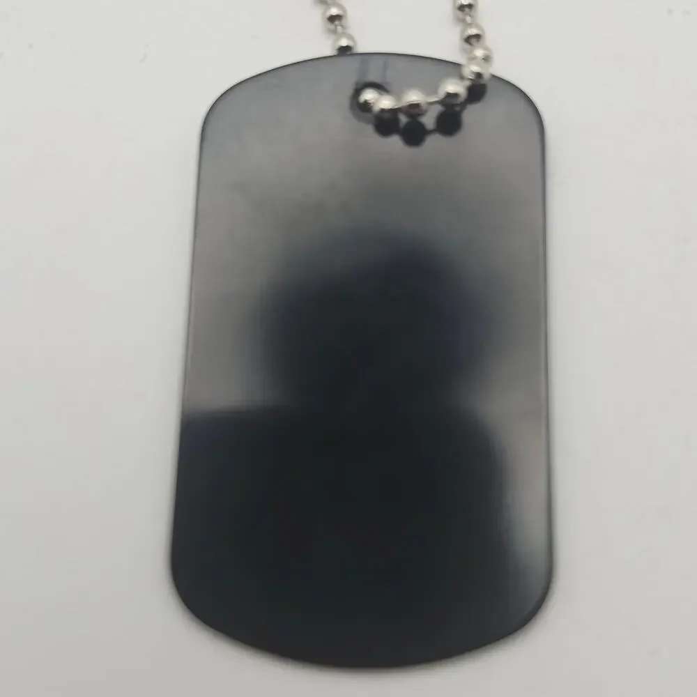 Remember Your Baptism 2pc Dog Tag Keychain Set 1 Peter 3:21 Christian Black Red